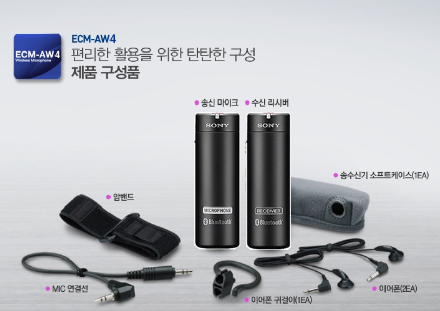 [마이크] SONY ECM-AW4 | 수량 : 1 사진